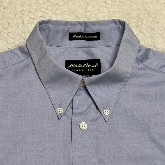 Wrinkle Resistant Blue Button Down Shirt - Picture 2 of 6